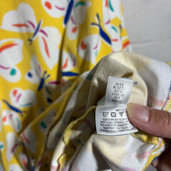 Hanna Andersson Yellow Butterfly Easy Swing Dress - Size 6-7 - Picture 4 of 6